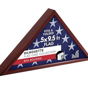Flag Display Case for Memorial Service - Fits Folded 3x5" Flag FLAG NOT INCLUDED